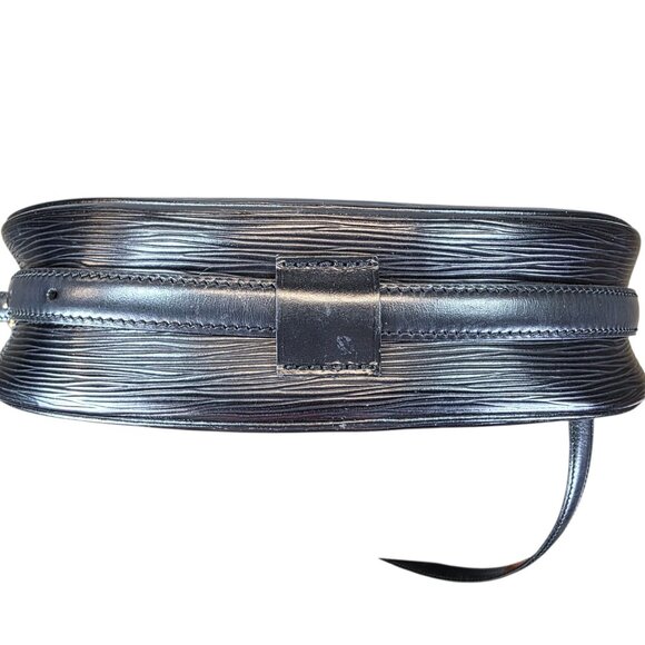 Louis Vuitton Jeune Fille Epi Shoulder Bag Black Leather Crossbody Gold Hardware - Picture 13 of 16